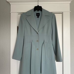 Elegant Wool Blue Coat